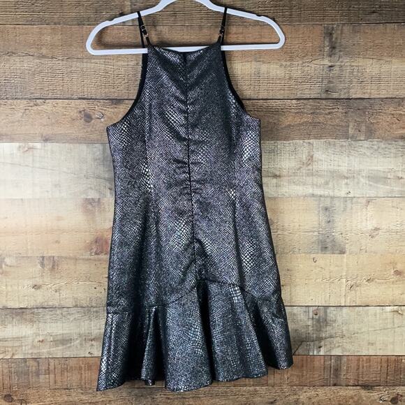 Adelyn Rae Metallic Snake Print Sleeveless Mini Dress Size Small - Picture 6 of 10